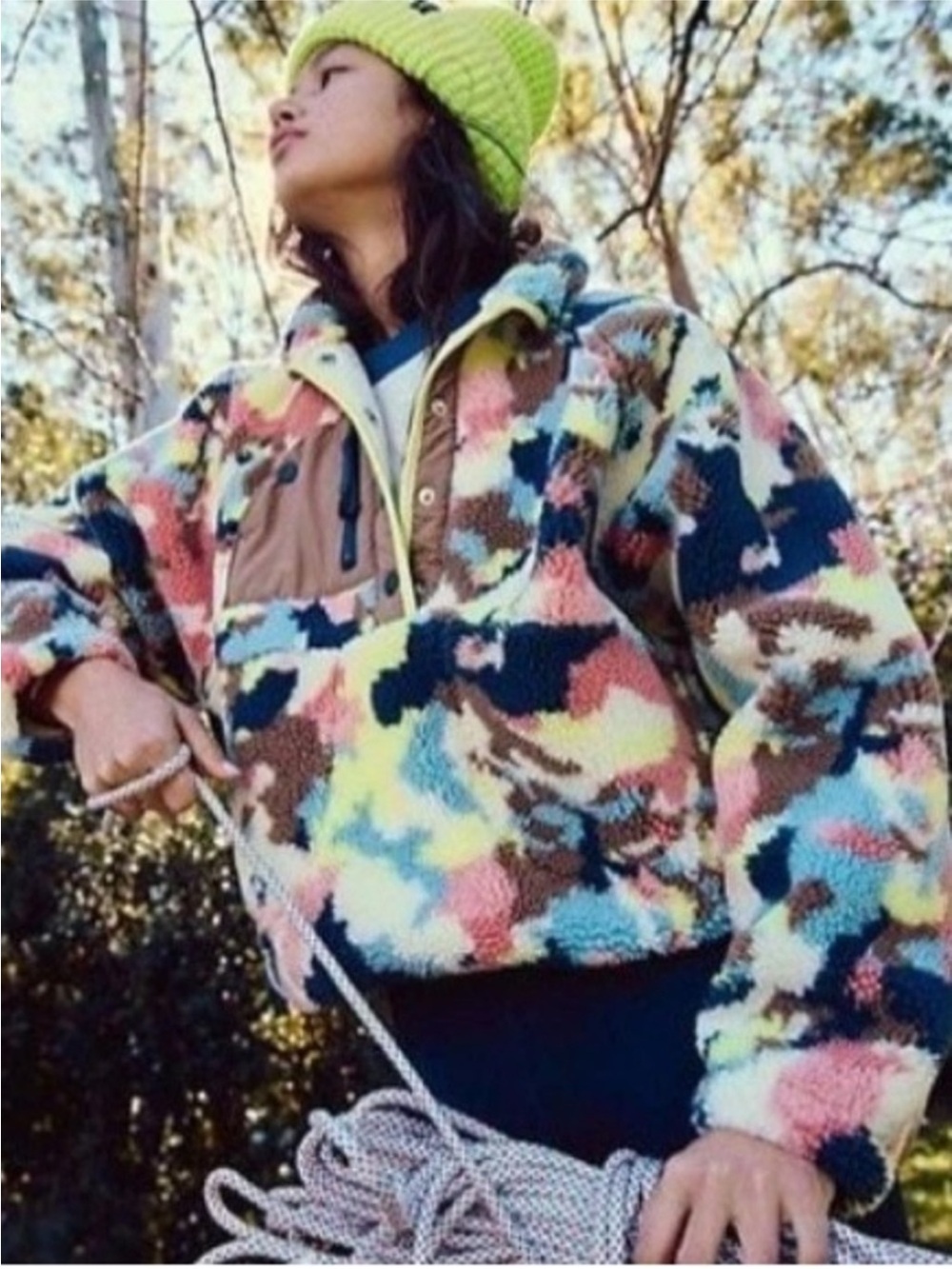 Free People Fleece Hit the Slopes NWT size XS retail $168 💙💛💗